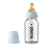 Бебешко Стъклено Антиколик Шише Complete Set 110 Мл. Baby Blue Bibs