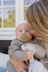 Boheme kaucsuk cumi, 2 db (0-6 hó) Fossil Grey Mauve Bibs