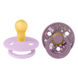 Colour X Liberty Kaucsuk Cumi 2 db. (0-6 hó) Chamomile Lawn Violet Sky Mix Bibs