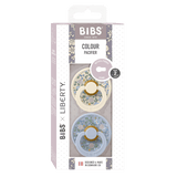 Colour X Liberty Gumiból Készült Cumi, 2 db (6-18 Hónap) Eloise Dusty Blue Mix Bibs