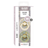 Colour X Liberty Kaucsuk Cumi 2 db (6-18 hó) Eloise Sage Mix Bibs