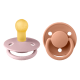 De Lux Каучуков Биберон 2 Бр. (0 6 М.) Pink Plum Peach Bibs
