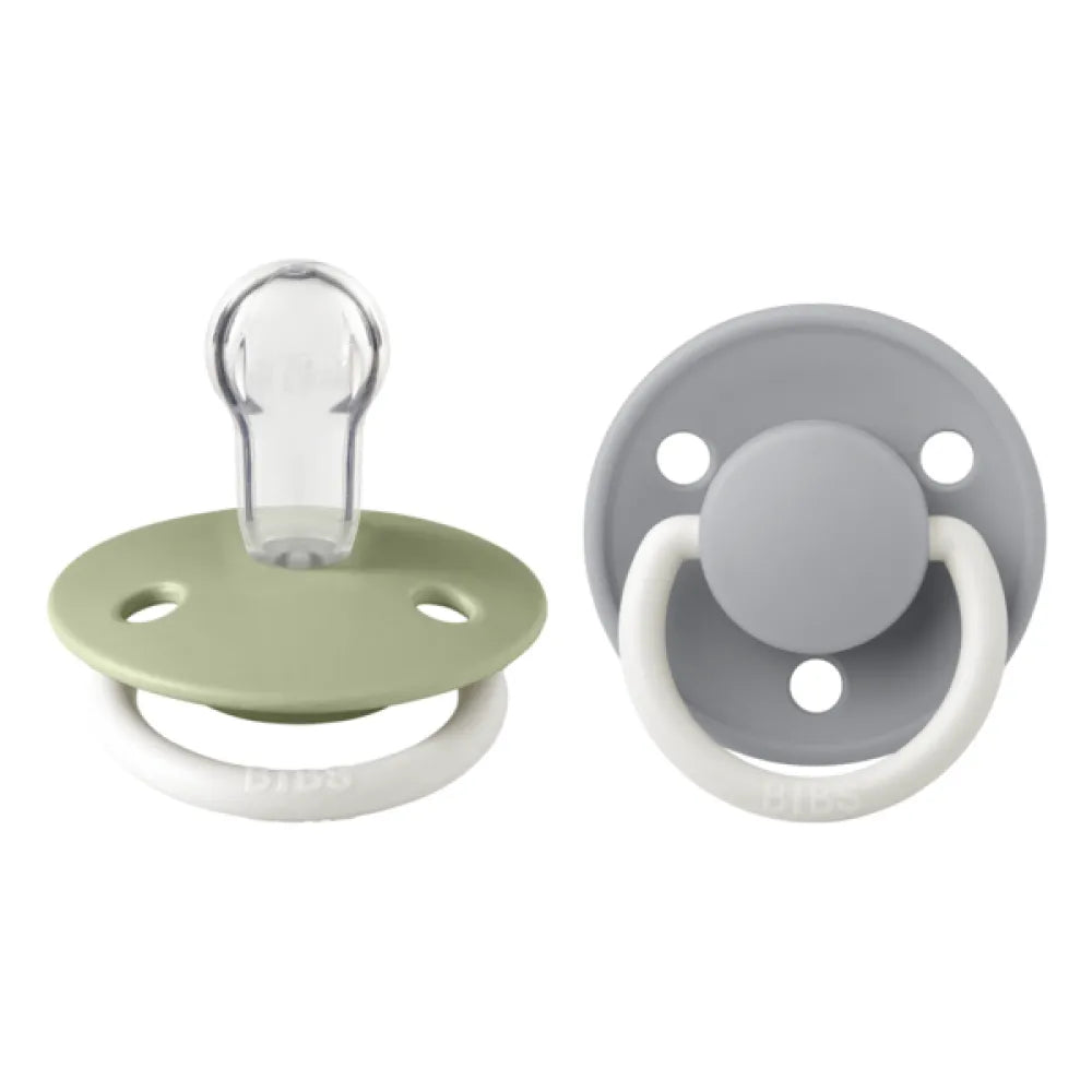 De Lux Силиконов Биберон 2 Бр. (0 3 Г.) Sage Glow Cloud Glow Bibs