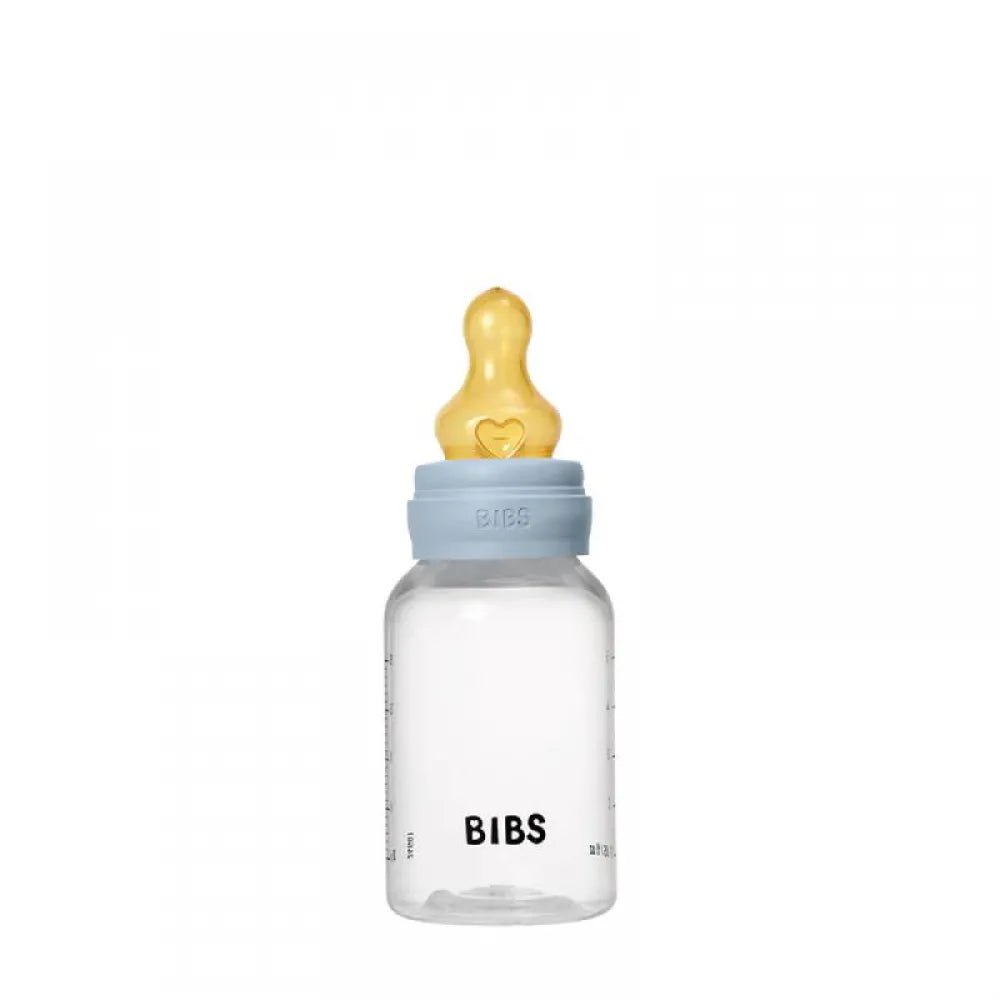 Комплект С Бебешка Бутилка 150 Мл. (каучук) Baby Blue Bibs