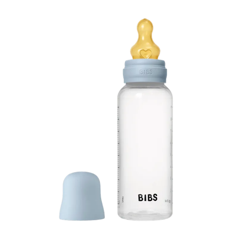 Комплект С Бебешка Бутилка 270 Мл. (каучук) Baby Blue Bibs