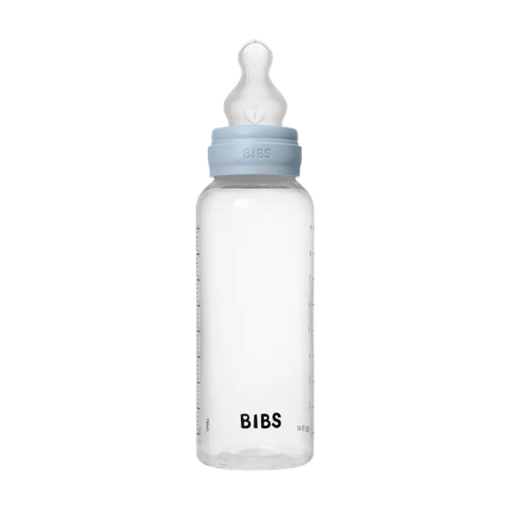 Комплект С Бебешка Бутилка 270 Мл. (силикон) Baby Blue Bibs