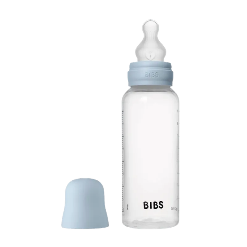 Комплект С Бебешка Бутилка 270 Мл. (силикон) Baby Blue Bibs