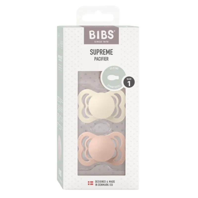 Supreme Силиконов Биберон 2 Бр. (0 6 М.) Ivory Blush Bibs