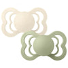 Supreme Kaucsuk Cumi 2 db. (6-18 hó) Ivory Sage Bibs