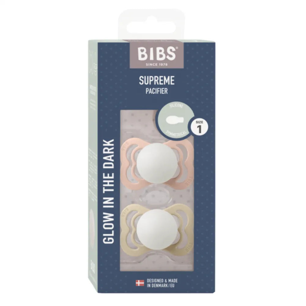 Supreme Силиконов Биберон 2 Бр. (0 6 М.) Blush Glow Vanilla Glow Bibs