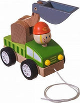 Дървена Играчка Багер За Дърпане 23022587 Bieco