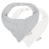 Комплект Бебешки Бандани 43x21 См. 2 Бр. Des White Grey Bimbidreams