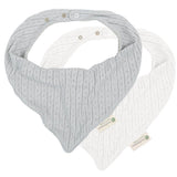 Комплект Бебешки Бандани 43x21 См. 2 Бр. Des White Grey Bimbidreams