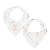 Комплект Бебешки Лигавник Бандана 2 Бр. Pajarito Pink Bimbidreams
