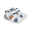 Сандали За Прохождане №18 24 Sandalia Estampada Blanco Y Indigo Napa Biomecanics