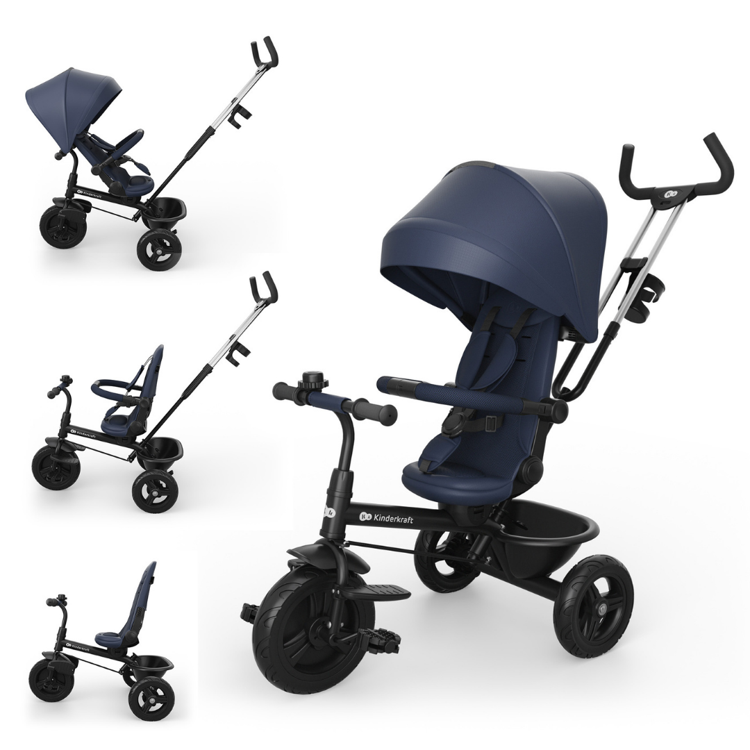Aston 2 Plus Триколка Синя Kinderkraft