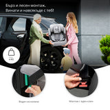 Бустерна Седалка Kinderkraft Comfort Up I-Size, Happy Shapes --- BebeMama