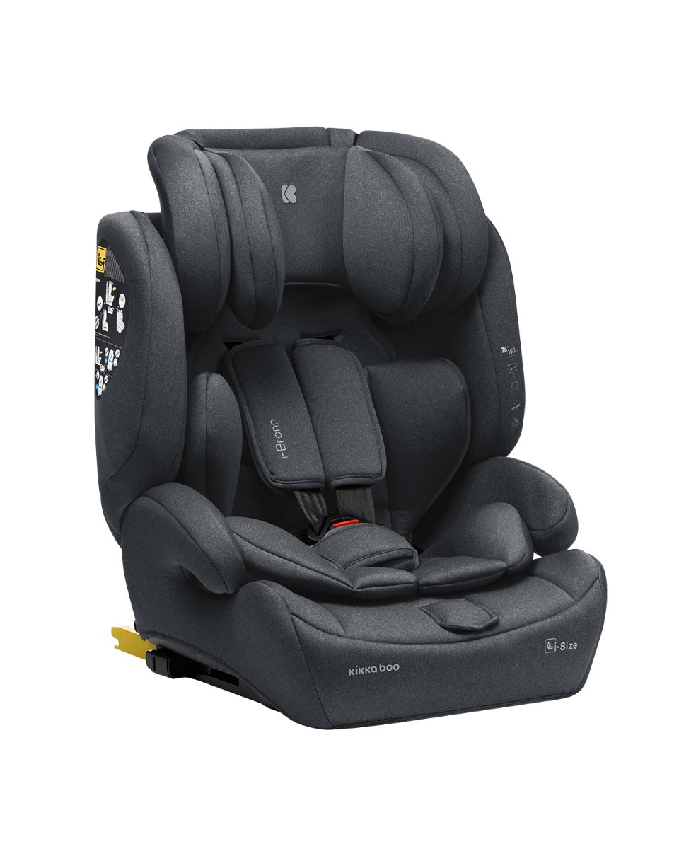 Стол За Кола 76-150 См I-Bronn I-Size Grey - Група 1/2/3 (9-36Кг) - Kikkaboo - BebeMama