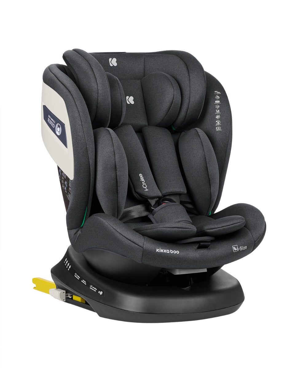 Стол За Кола 40-150 См I-Cruise I-Size Dark Grey - Група 0+/1/2/3 (0-36Кг) - Kikkaboo - BebeMama