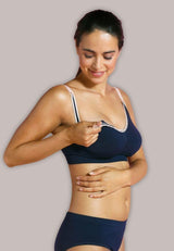 Безшевен Сутиен За Бременни И Кърмачки Original Maternity & Nursing Deluxe Navy 5714399030603 Carriwell