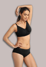 Безшевен Сутиен За Бременни И Кърмачки С Банел Carri Gel Deluxe Black Check 5714399031631 Carriwell