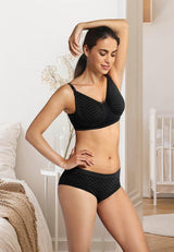 Безшевен Сутиен За Бременни И Кърмачки С Банел Carri Gel Deluxe Black Check 5714399031631 Carriwell