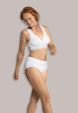 Сутиен За Кърмачки Organic Crossover Sleeping & Nursing White Carriwell