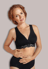 Сутиен За Кърмачки Organic Crossover Sleeping & Nursing Black Carriwell