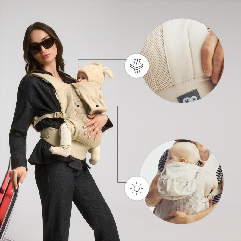 Carrybee Ергономична Раница Grey Kinderkraft