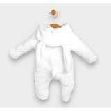 Rainy Бебешки зимен гащеризон Зайче 48 бял