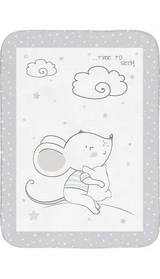 KIKKA BOO Меко зимно одеяло 80/110 см. JOYFUL MICE СИВО