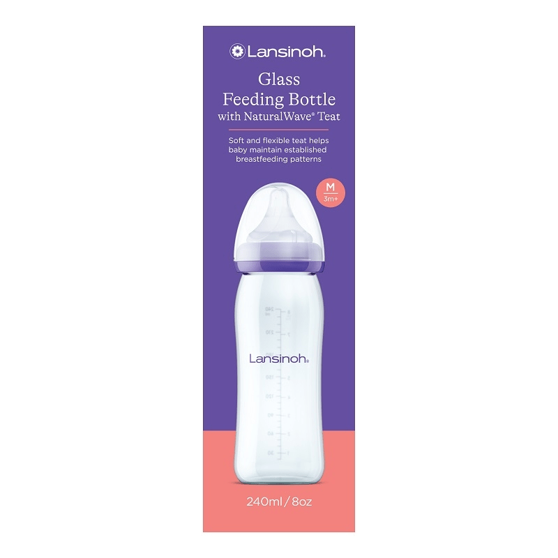 Lansinoh™ Стъклено Шише С Биберон Naturalwave 240 Мл.