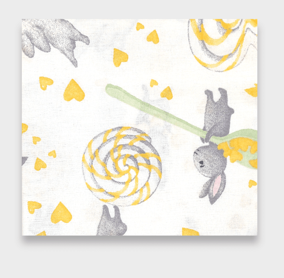 Cearșaf Rainy Baby cu elastic 70x140 cm. Iepuraș cu acadea imprimeu Ranforce