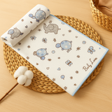 Rainy Бебешка пелена бархетна 80х35 см. Сини зебри и слончета