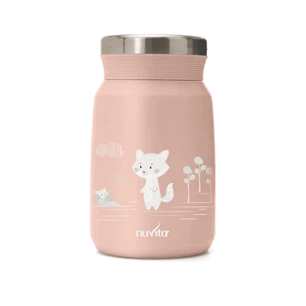 Recipient alimentar cu mâner practic 4472 Nuvita 500ml Trandafir Englezesc