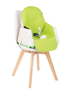 Scaun înalt 3 în 1, verde cremos 