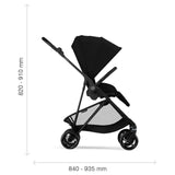 Gold Бебешка Количка Melio Carbon Magic Black Cybex