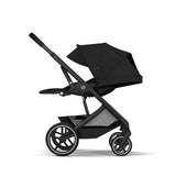 Gold Бебешка Комбинирана Количка Balios S Lux Blk Moon Black 2026 + Сгъваем Кош За Новородено Cybex