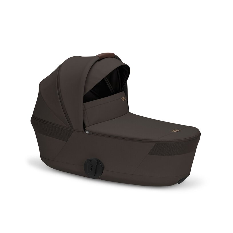 Gold Бебешка Комбинирана Количка Balios S Lux Tpe Chocolate Brown 2026 + Сгъваем Кош За Новородено Cybex