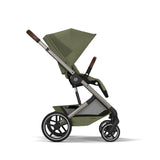 Gold Бебешка Комбинирана Количка Balios S Lux Tpe Moss Green 2026 + Сгъваем Кош За Новородено Cybex