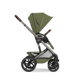 Gold Бебешка Комбинирана Количка Talos S Lux + Сгъваем Кош За Новородено Moss Green Cybex