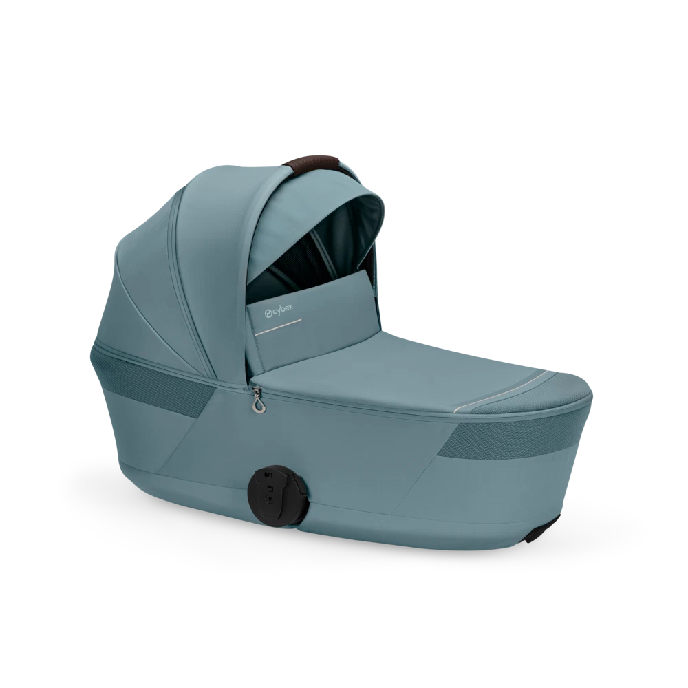 Gold Бебешка Комбинирана Количка Talos S Lux + Сгъваем Кош За Новородено Stormy Blue Cybex