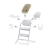 Gold Стол За Хранене Lemo 4 В 1 Set All White Cybex
