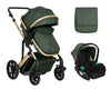 Комбинирана Количка 3В1 С Трансф.Седалка Darling Army Green 2024 - Комбинирани Колички - Kikkaboo - BebeMama