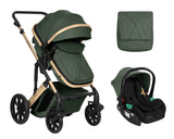Комбинирана Количка 3В1 С Трансф.Седалка Darling Army Green 2024 --- BebeMama