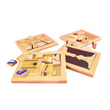 Puzzle logic din lemn pentru copii „Iluzie”, 14 cm