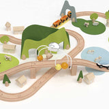 Дървен Комплект Влакче С Релси В Гората От 100 Части Classic World