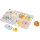 Дървен Образователен Пъзел С 9 Геометрични Елемента Classic World