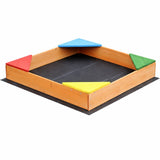 Детски Дървен Пясъчник С 4 Седалки 90x90 См, За Двор И Градина Ginger Home