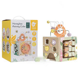 Дървен Сензорен Куб 5 В 1 Пчелен Кошер Classic World